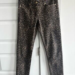 J. McLaughlin Leopard Print Skinny Jeans - Brown and Black